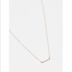 Adina Reyter Gold Bar with pave diamond necklace